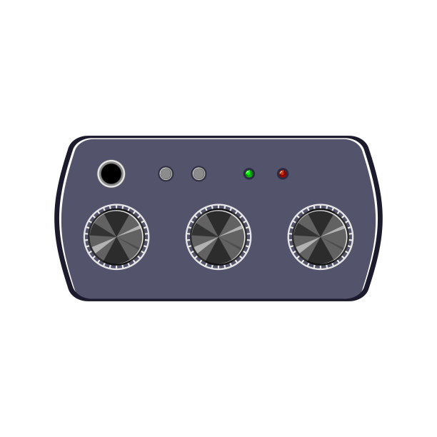 音乐耳机放大器卡通矢量插图图片下载