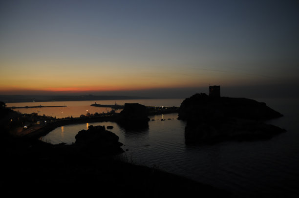 日落的斯莱尔城堡，大约2010年，伊斯坦布尔，土耳其图片下载