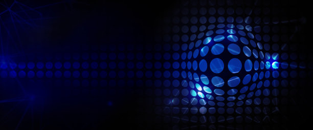 全景抽象点和三角形连接，数字未来背景图片下载