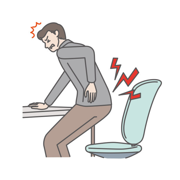 男子从椅子上站起来时腰痛图片下载