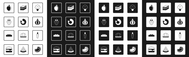 花椰菜虾草莓李子果图片下载