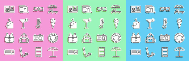 为沙滩橡胶套线防晒伞图片下载