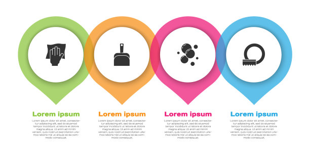 设置清洁服务簸箕肥皂水气泡图片下载