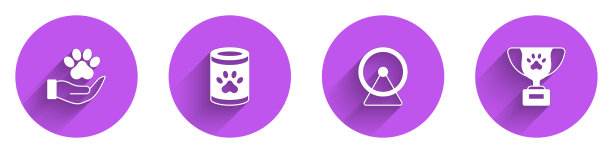 手与动物脚印罐头食品图片下载