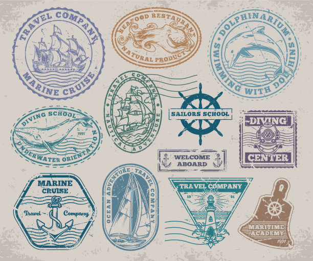 海洋探险集象征五彩缤纷图片下载