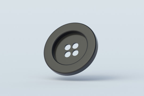 衣服扣子掉了。纺织工业。缝纫配件。三维渲染图片下载