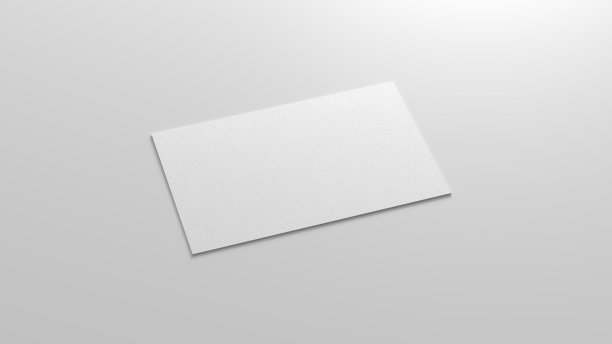 商务名片模型。单张白色背景名片。侧视图图片下载