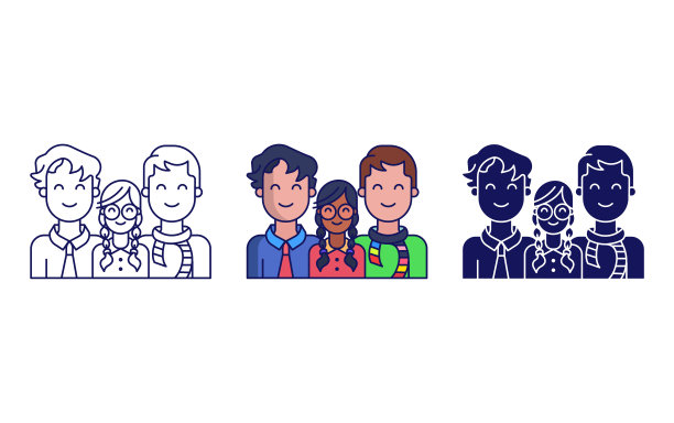 家族矢量图标图片下载