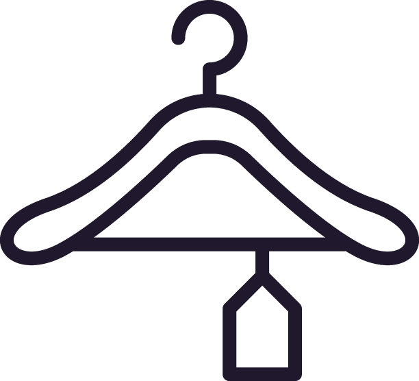 悬挂器的概念。现代轮廓高质量的横幅，传单和网站的插图。时尚平面风格的可编辑笔触。吊架线条图标图片下载