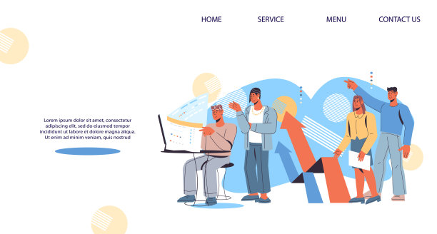 网站或登陆页模板用于项目管理，业务流程。图片下载