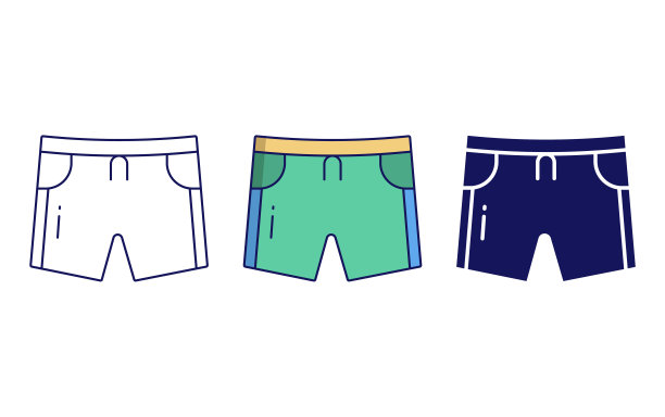 短裤矢量图标图片下载