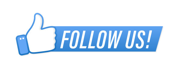 关注我们网站和社交网络的横幅。现代圆形标签与大拇指图标，孤立在白色背景。矢量图图片下载