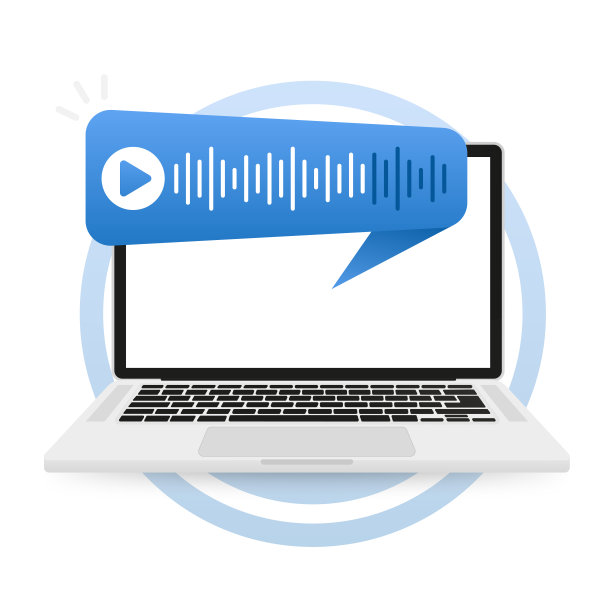 语音信息声音矢量气泡ui图标。语音留言记录电话通话数字屏幕界面。笔记本电脑屏幕上的气泡语音。矢量图图片下载