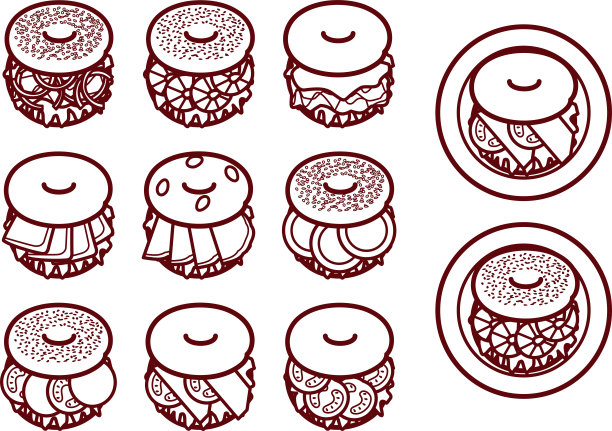 百吉饼三明治图片下载