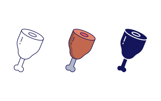 火腿矢量图标图片下载