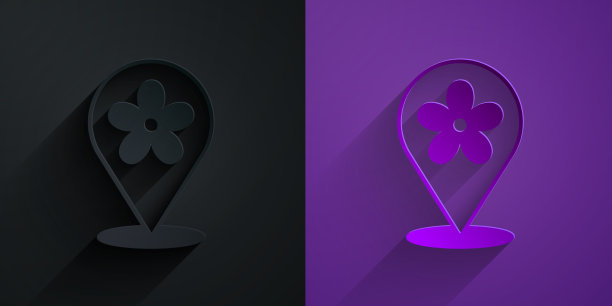 剪纸位置与花图标隔离上图片下载