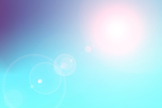 抽象蓝色渐变背景与透镜耀斑效果。图片下载