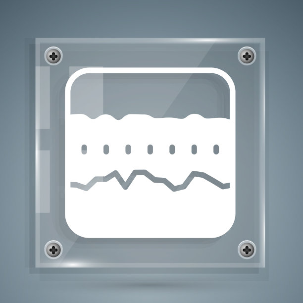 白色的土层图标孤立在灰色上图片下载