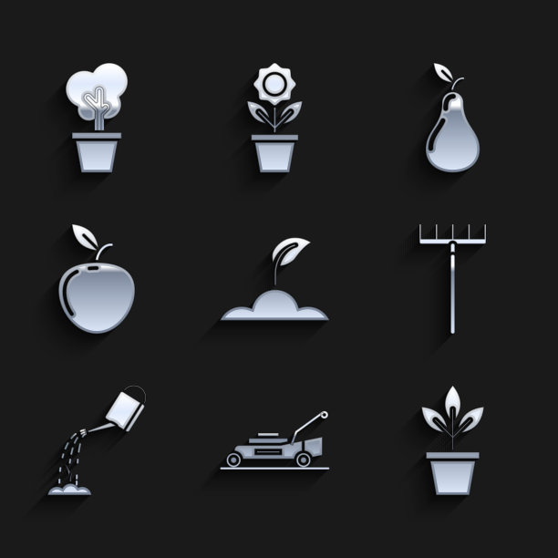 在盆栽花园中设置除草机的花芽图片下载