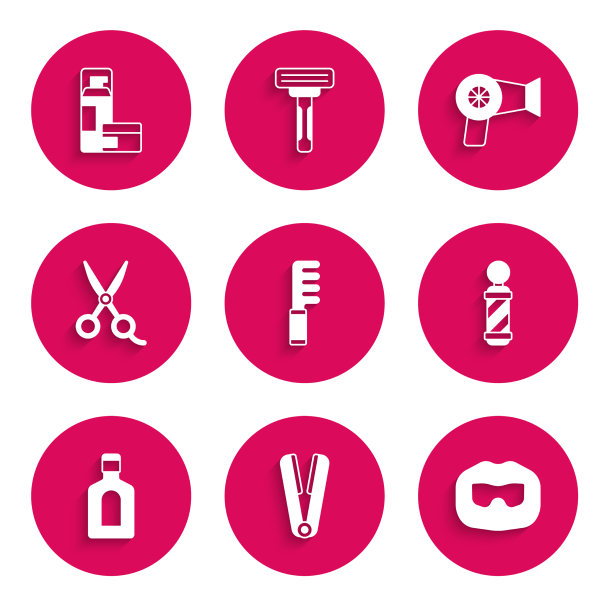 设置发刷卷发铁头发胡子和图片下载