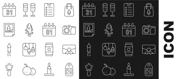 设置线价格标签与销售圣诞明信片图片下载