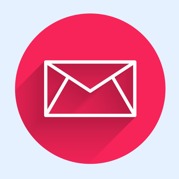 白线邮件和电子邮件图标隔离用长图片下载