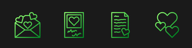 信封上印有情人节爱心照片图片下载