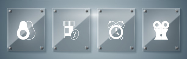 设置女性腰闹钟维他命药丸和图片下载