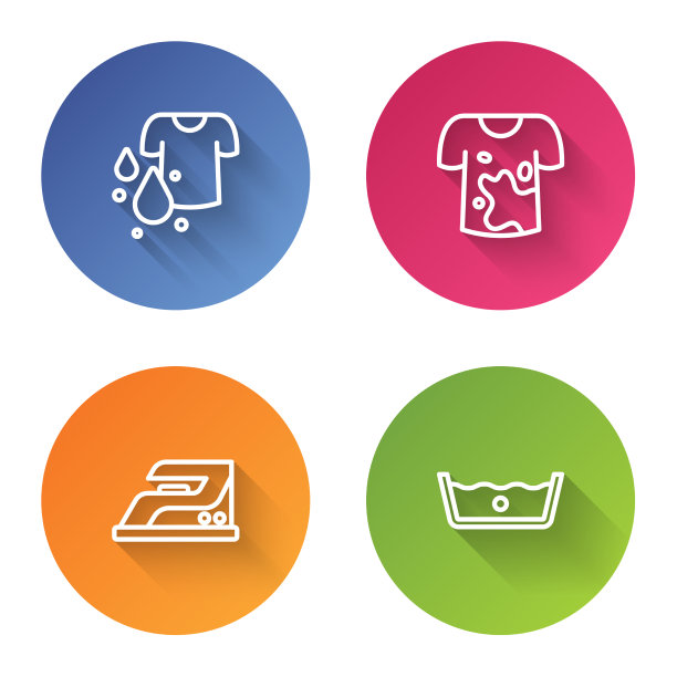 套行脏t恤和电熨斗图片下载