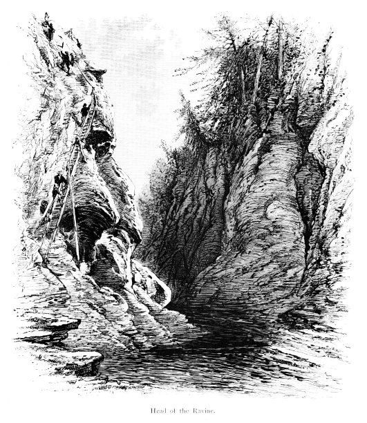 特伦顿瀑布在西加拿大溪，特伦顿，纽约，美国，地理图片下载