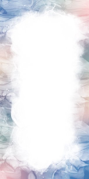 酒精水墨艺术梦幻抽象垂直框架春夏。白色背景上粉红色和蓝色渐变波的横幅图片下载