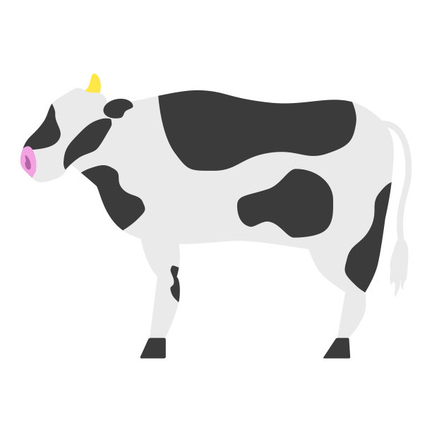 逼真的牛侧插图图片下载