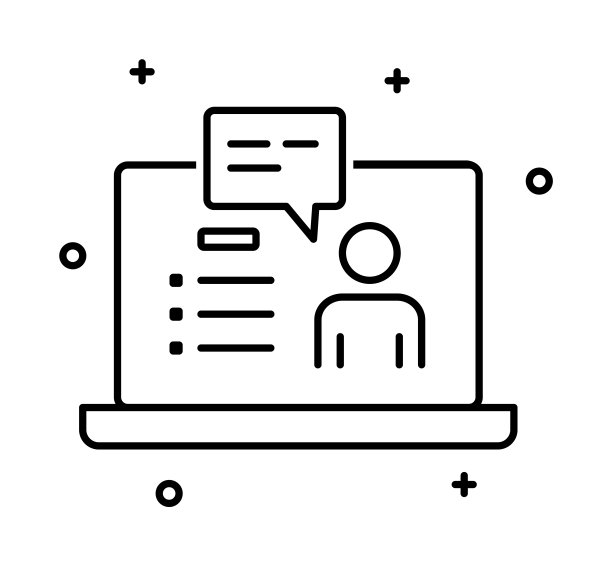 透明背景上的电子学习矢量图标。大纲电子学习矢量图标图片下载