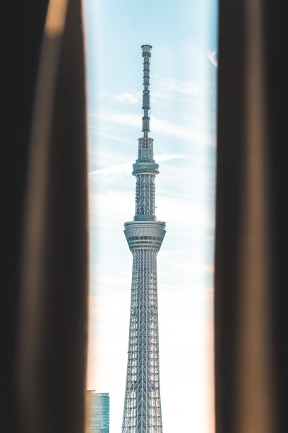 幕布与东京天空树背景图片下载