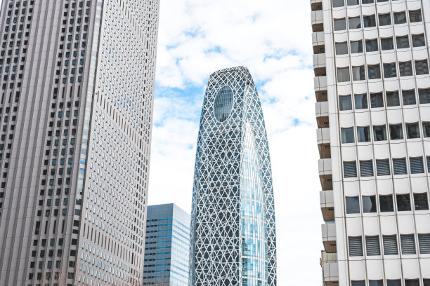 高楼大厦和蓝天——日本东京新宿图片下载