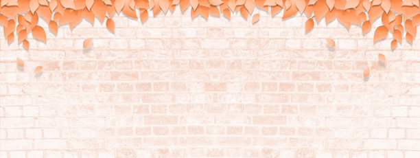 树叶和影响的刷砖背景插图，形象的季节图片下载