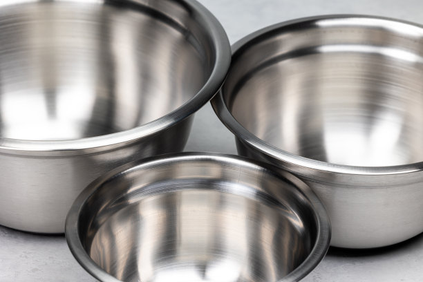 一套3个不锈钢碗。每个碗大小不同。图片下载