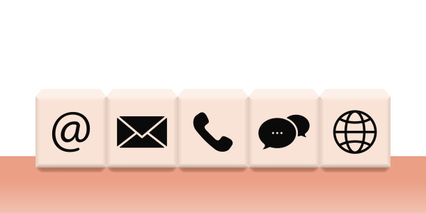 联系我们图标矢量广告。电子邮件，邮件，电话，聊天和网络。客户服务理念。图片下载