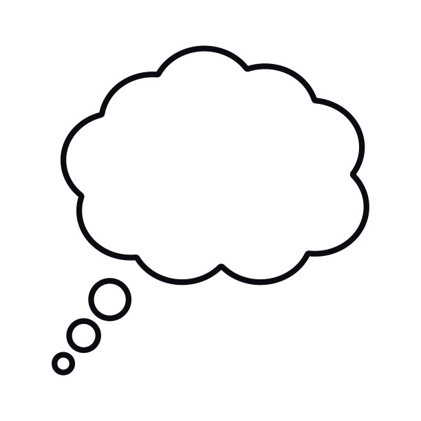 思想的云。创造性思维的泡沫。线向量图形。图片下载