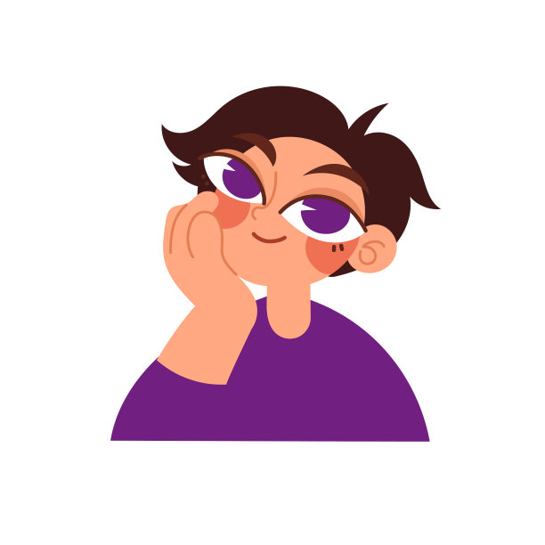 标题照片是一个有着深棕色头发的年轻帅哥。照片头像，用于社交网络，护照，旅行卡或其他。卡通平面矢量插图。图片下载