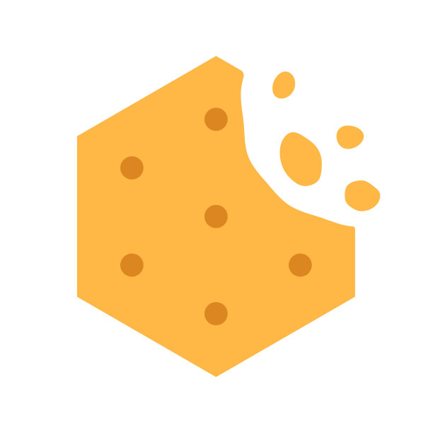 酥脆的奶酪饼干与薯条孤立的白色背景。六角形盐脆餐牌平面设计。带面包屑的烤小麦甜点。健康早餐碎饼干矢量插图。图片下载