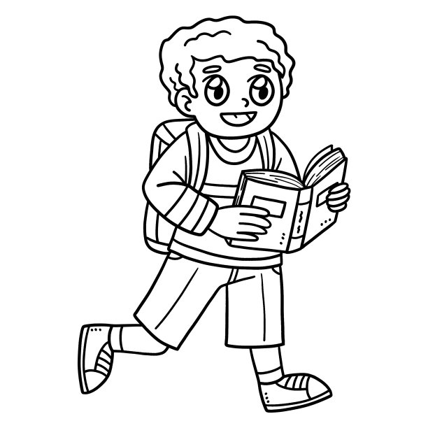 回到学校，孩子读书孤立图片下载