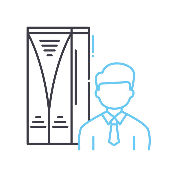 代理线图标，轮廓符号，矢量插图，概念符号图片下载