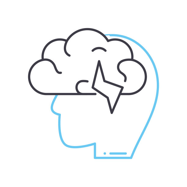 头脑风暴洞察线图标，轮廓符号，矢量插图，概念符号图片下载