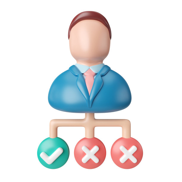 决策3D插图图标图片下载