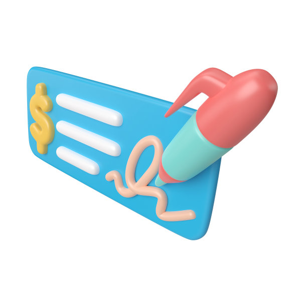 检查金钱3D插图图标图片下载