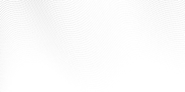 半色调波浪线背景。抽象的虚线条纹纹理。扭曲和弯曲的线条壁纸。矢量极简设计模板图片下载