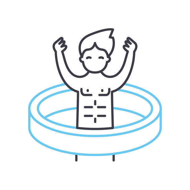 身体扫描线图标，轮廓符号，矢量插图，概念符号图片下载