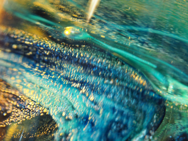 微距镜头吹多色玻璃马赛克图片下载