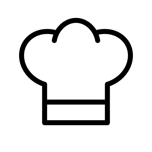 简单的厨师帽子图标。餐厅厨师。向量。图片下载